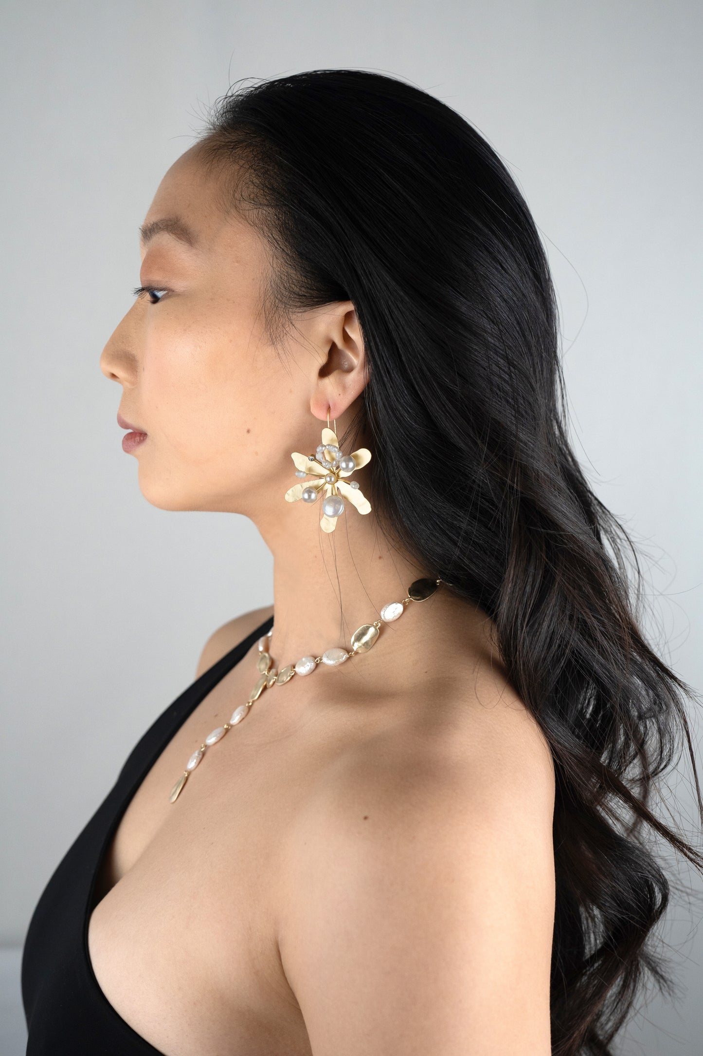Blossom Pearl Drops Flower Earring