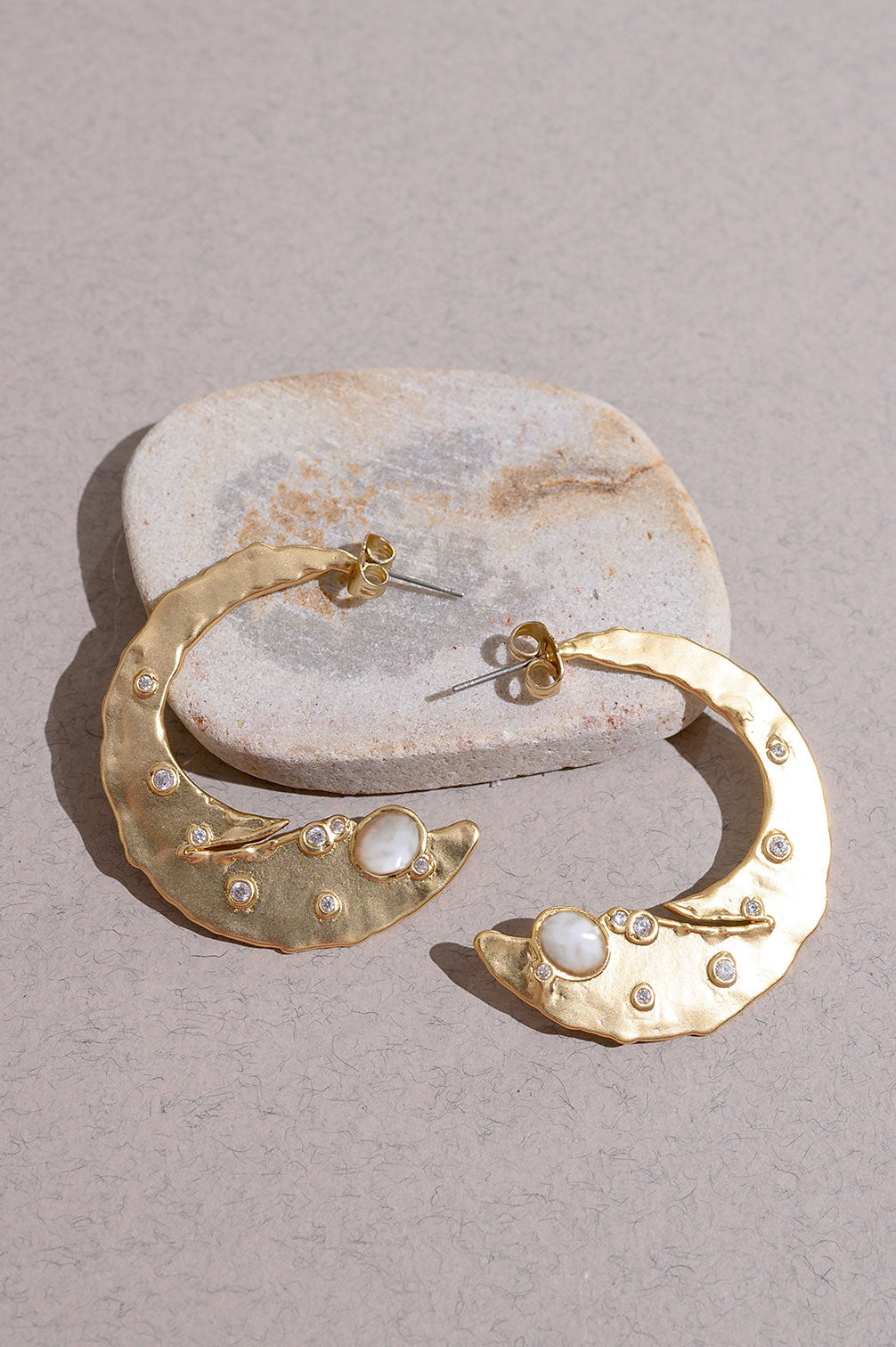Timeless Organic Crescent Earrings