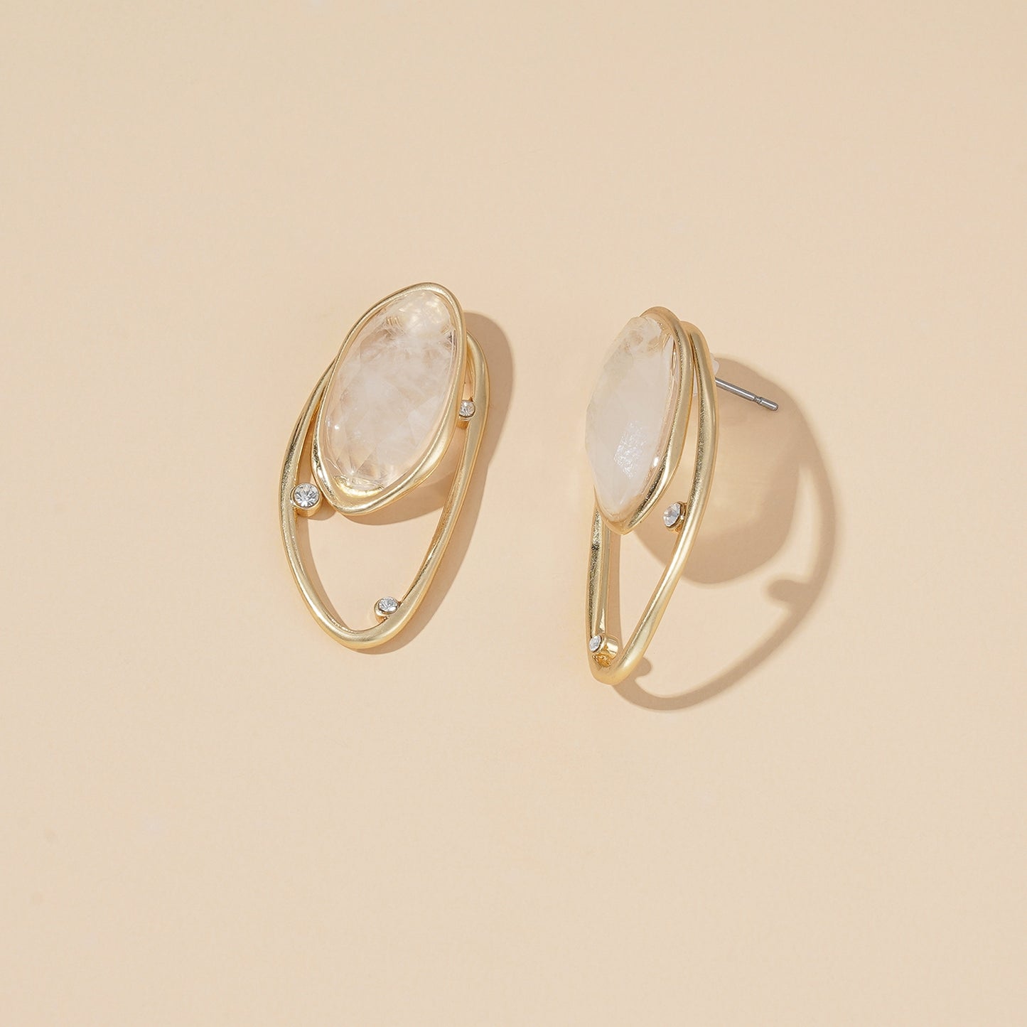 Double Style Gem Earrings