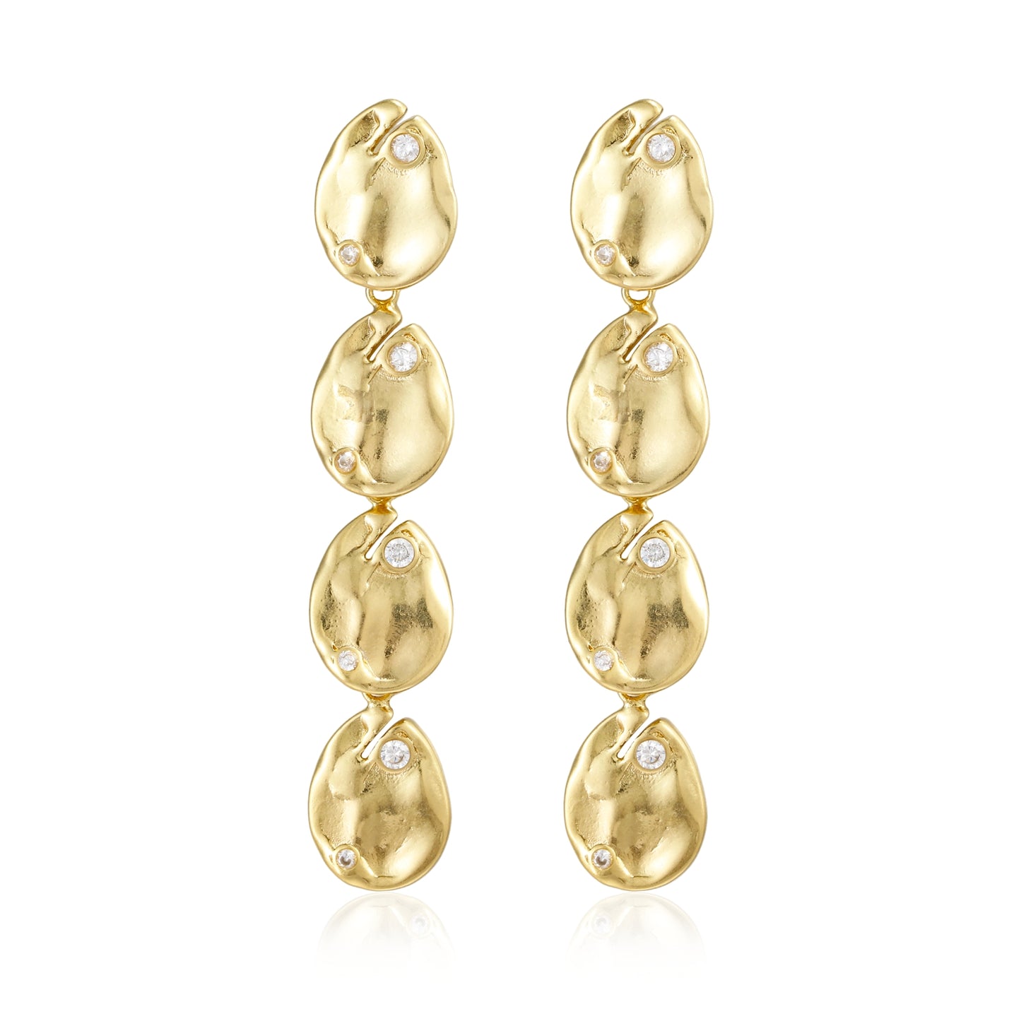 Golden Pebble Sparkle Earrings