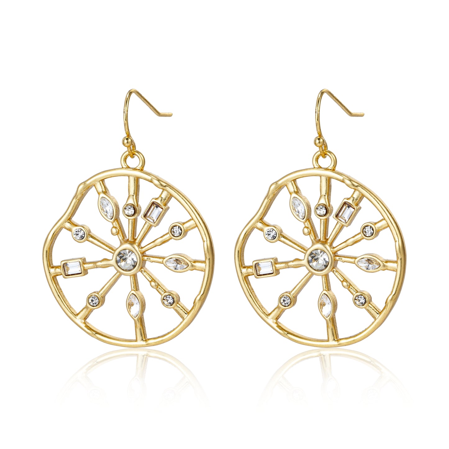 Sunbeam Wheel Earrings
