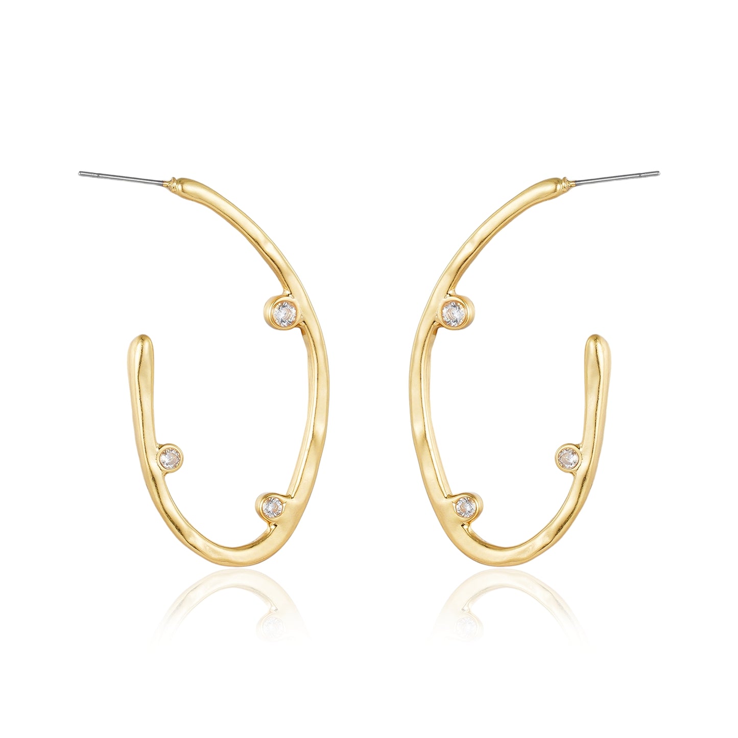 Sculpted Curve Hoops