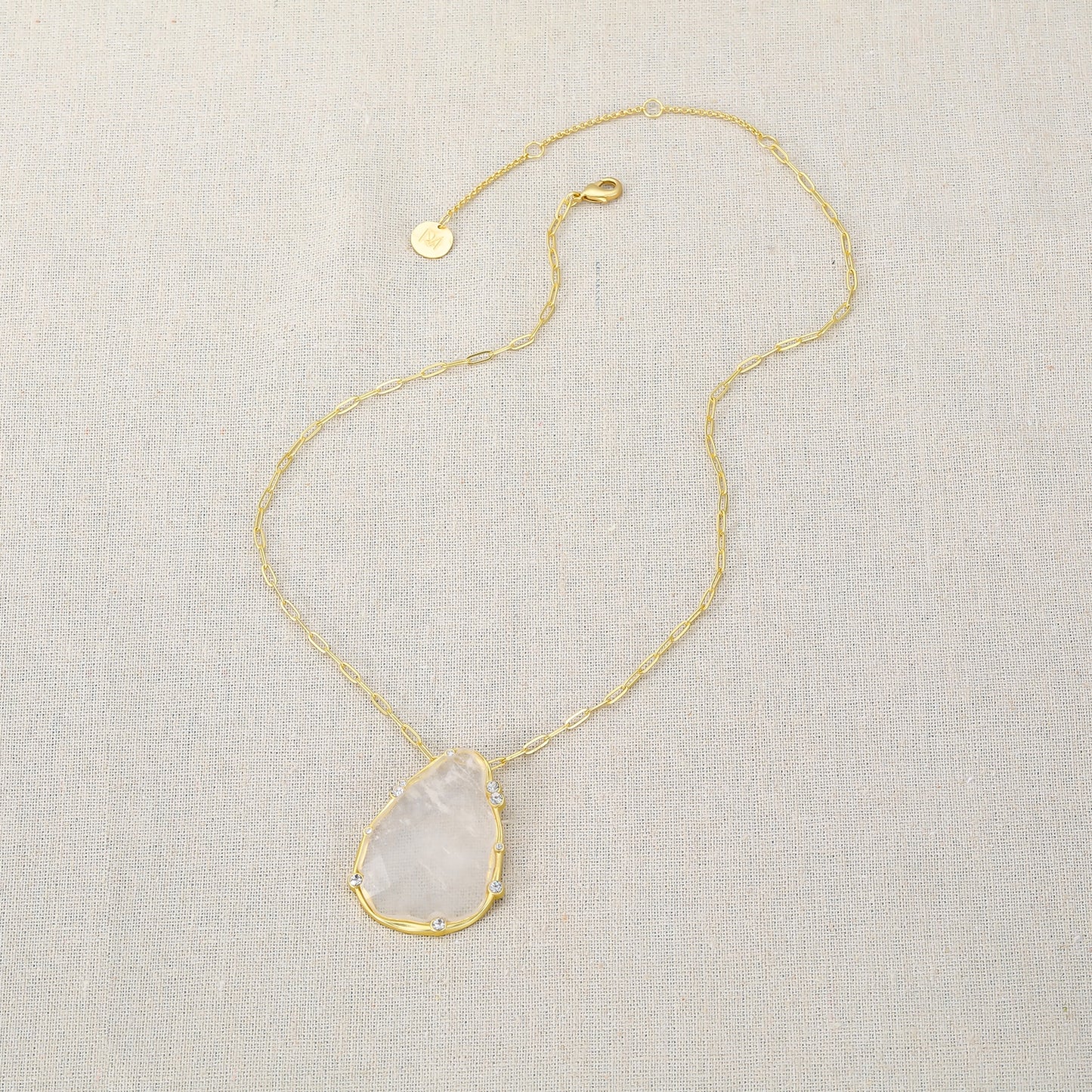 Organic Teardrop Statement Necklace