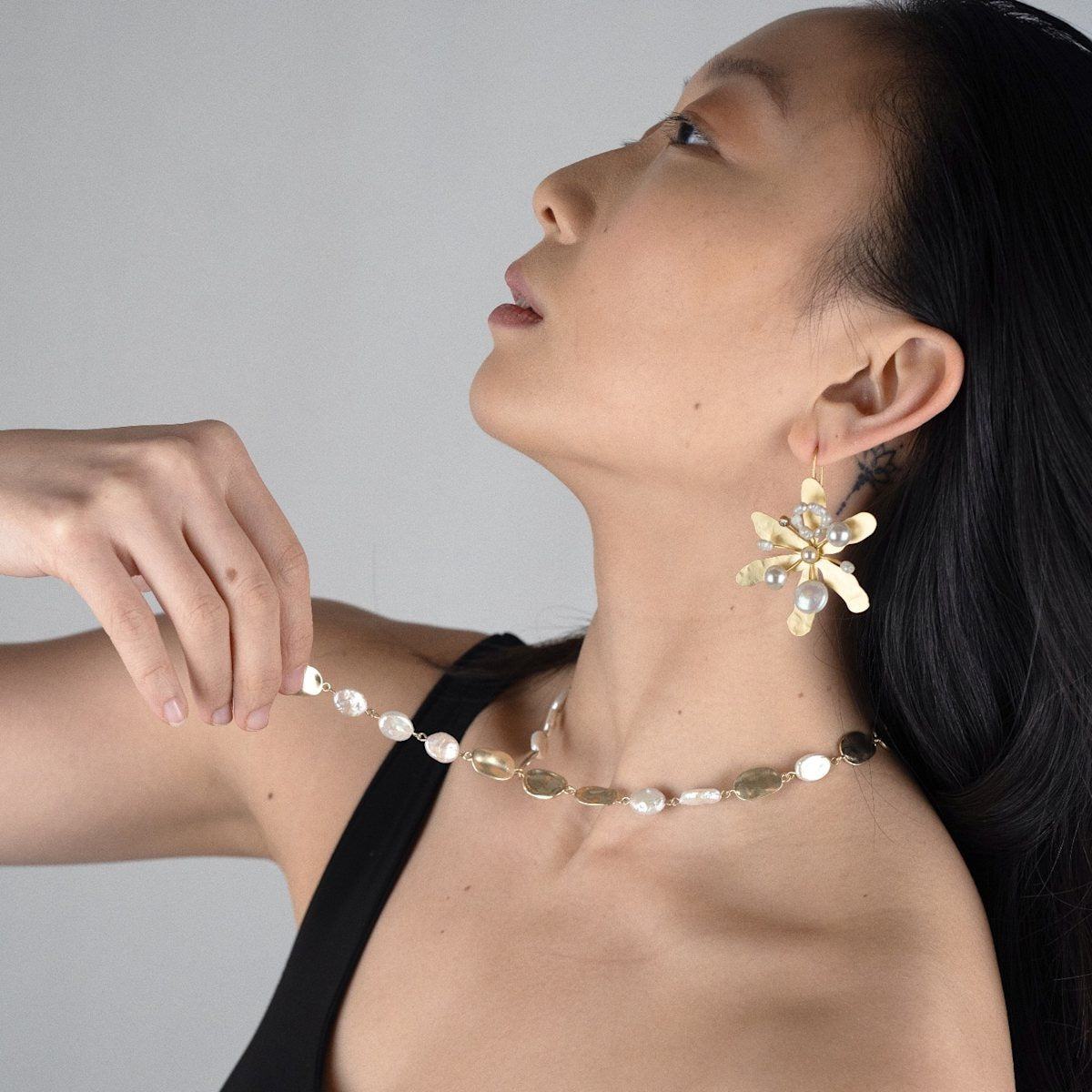 Blossom Pearl Drops Flower Earring