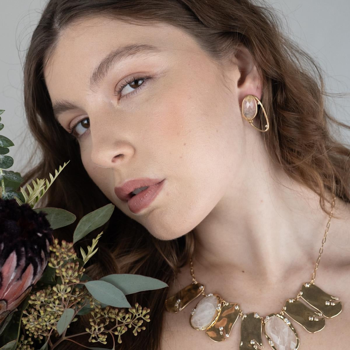 Double Style Gem Earrings