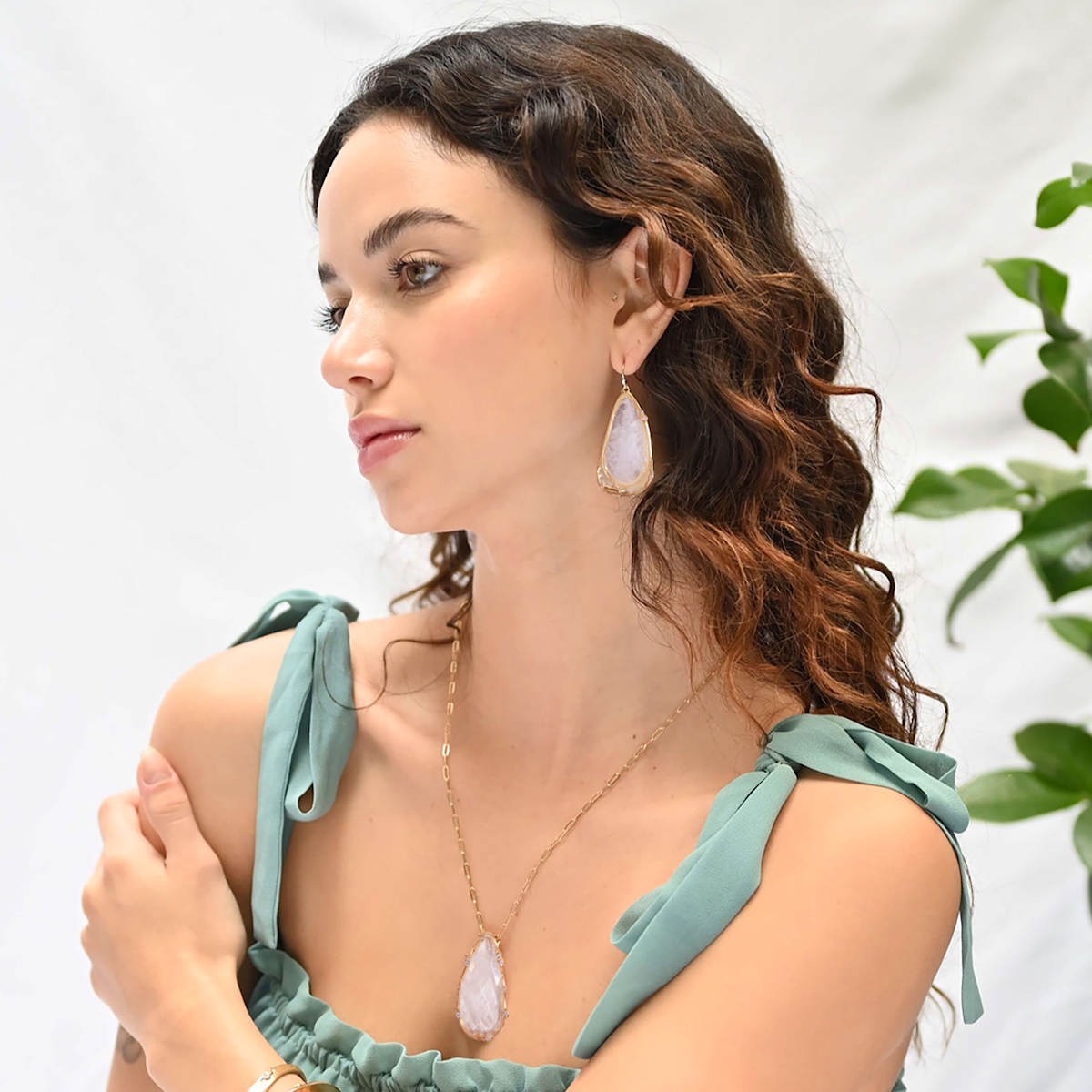 Organic Teardrop Statement Necklace