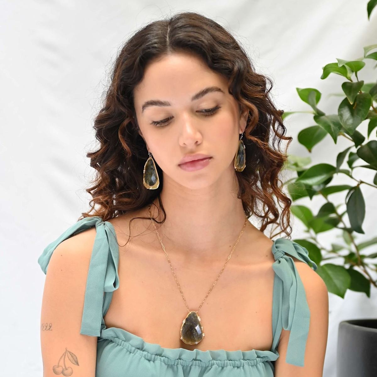Organic Teardrop Statement Necklace