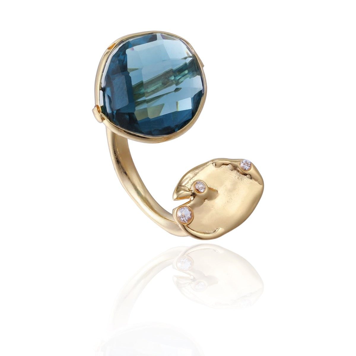 Gemstone Huggie Ring