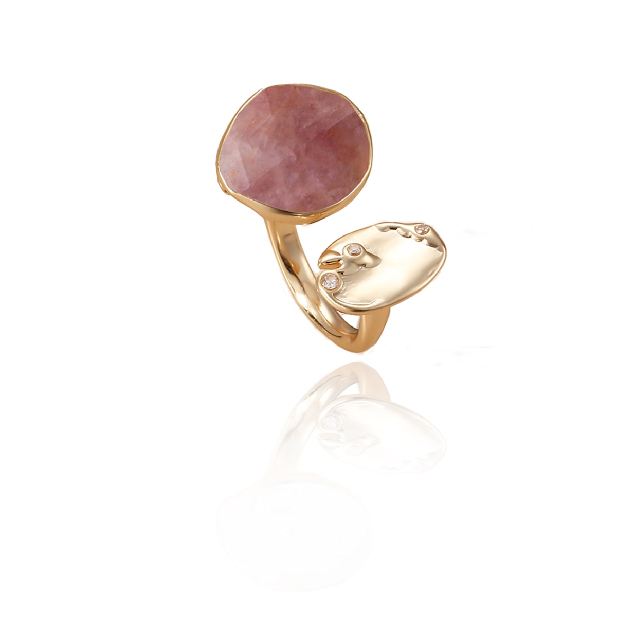 Gemstone Huggie Ring