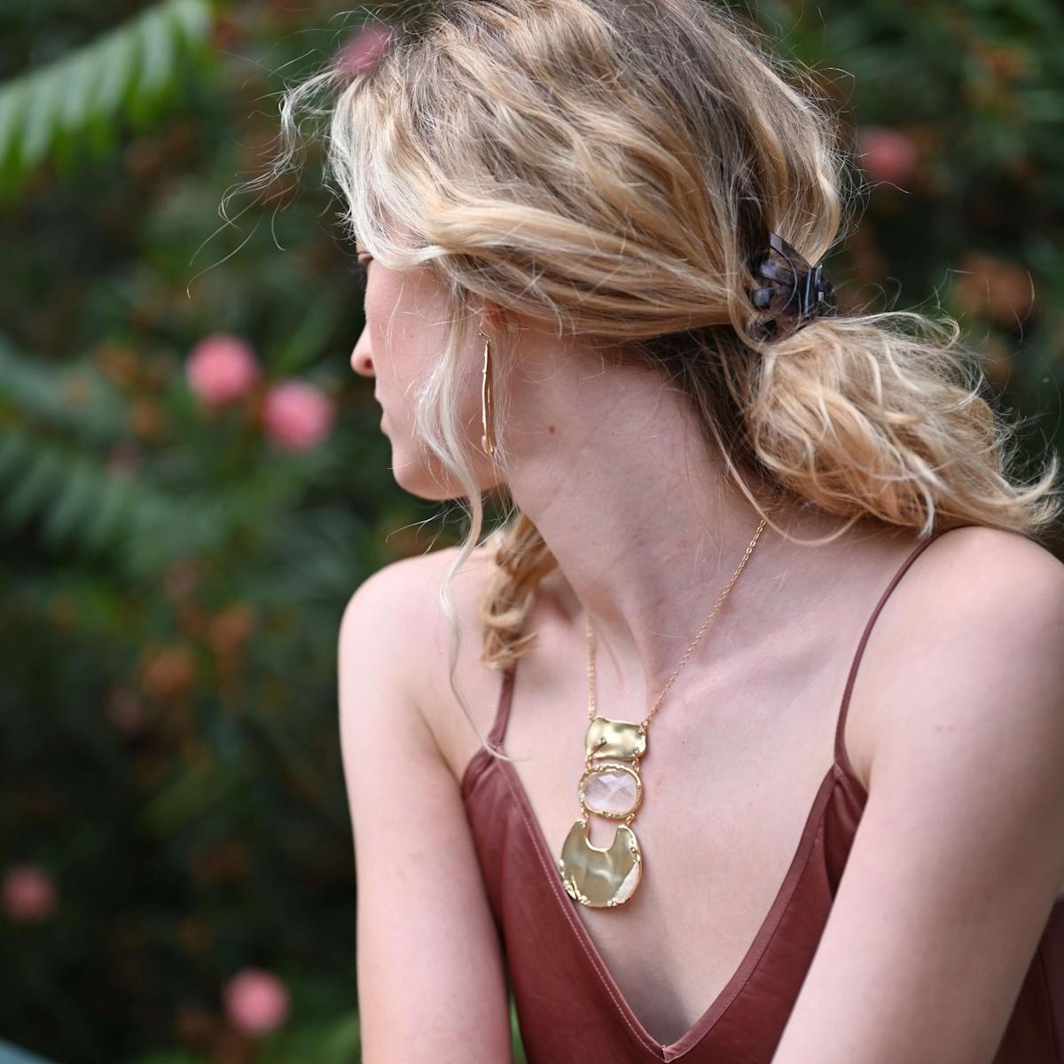 Gemstone Statement Goddess Necklace