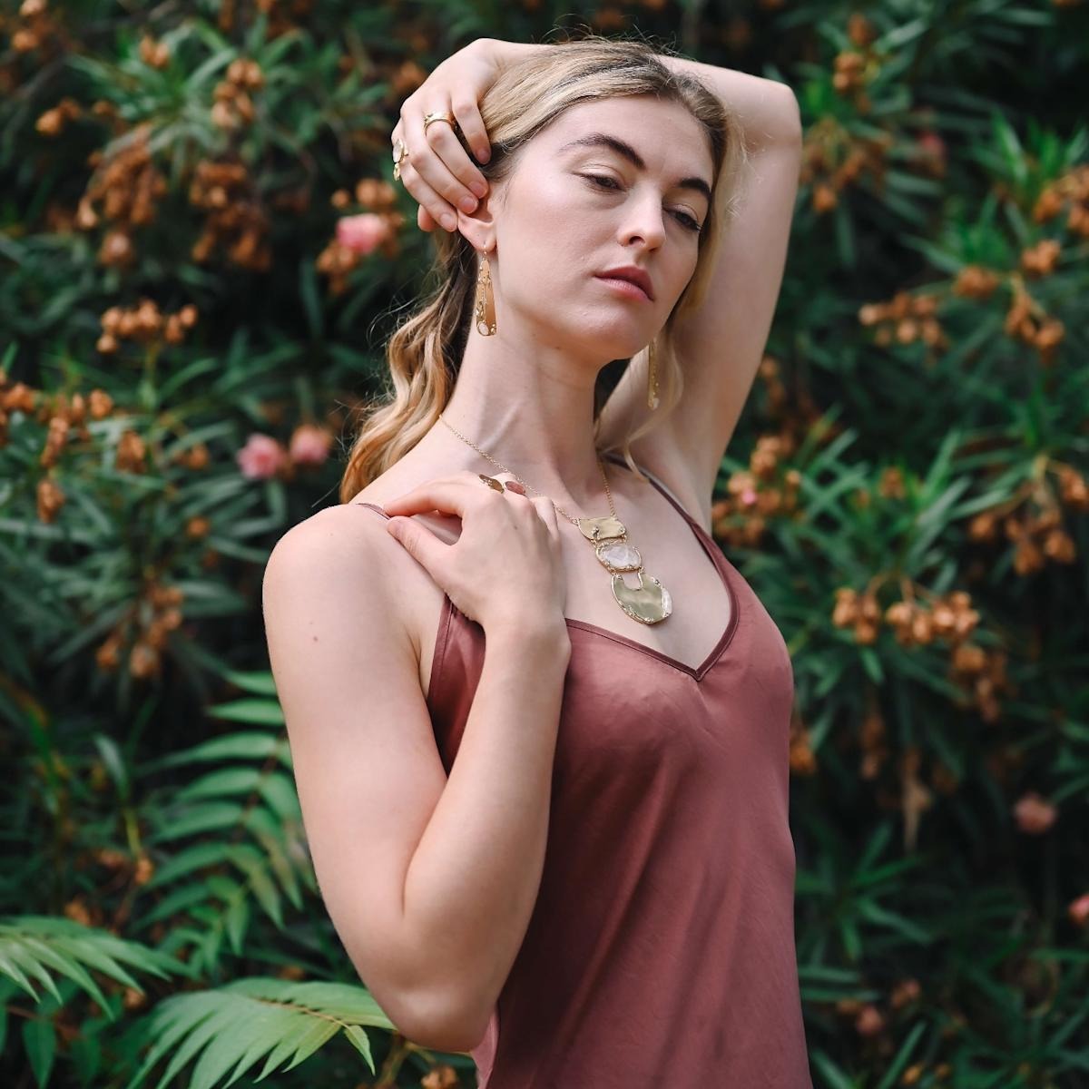 Gemstone Statement Goddess Necklace