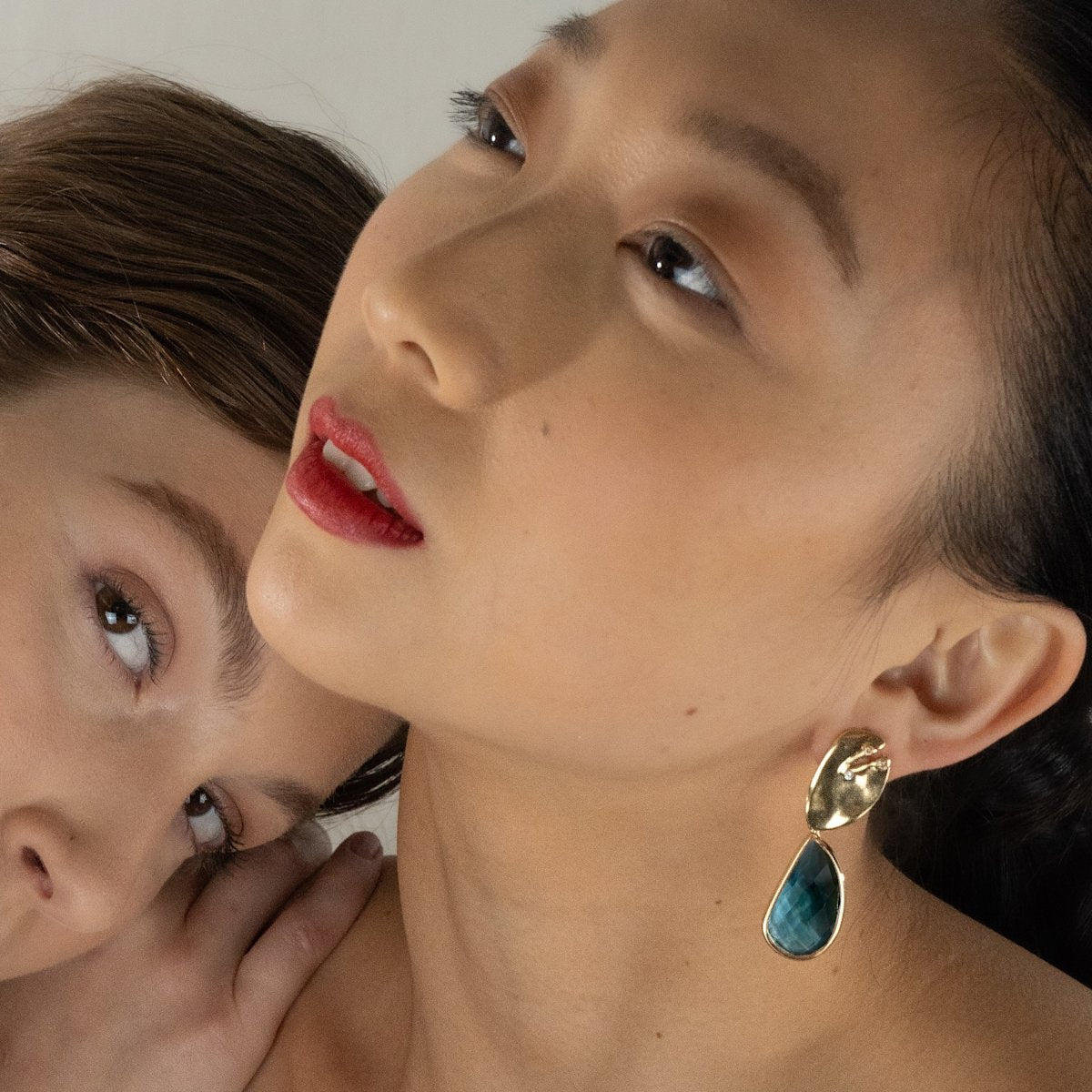 Golden Leaf Drop Earrings