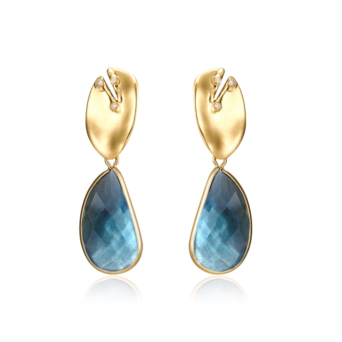 Golden Leaf Drop Earrings