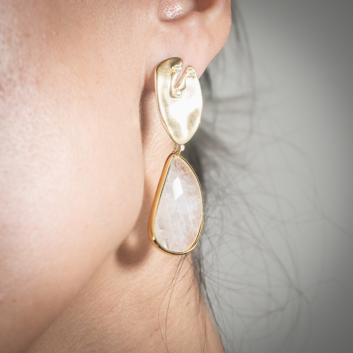 Golden Leaf Drop Earrings