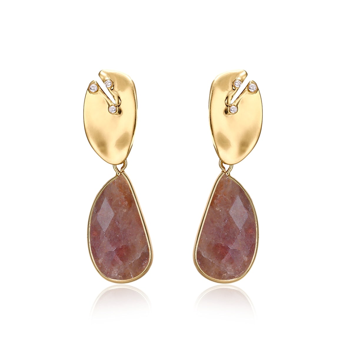Golden Leaf Drop Earrings