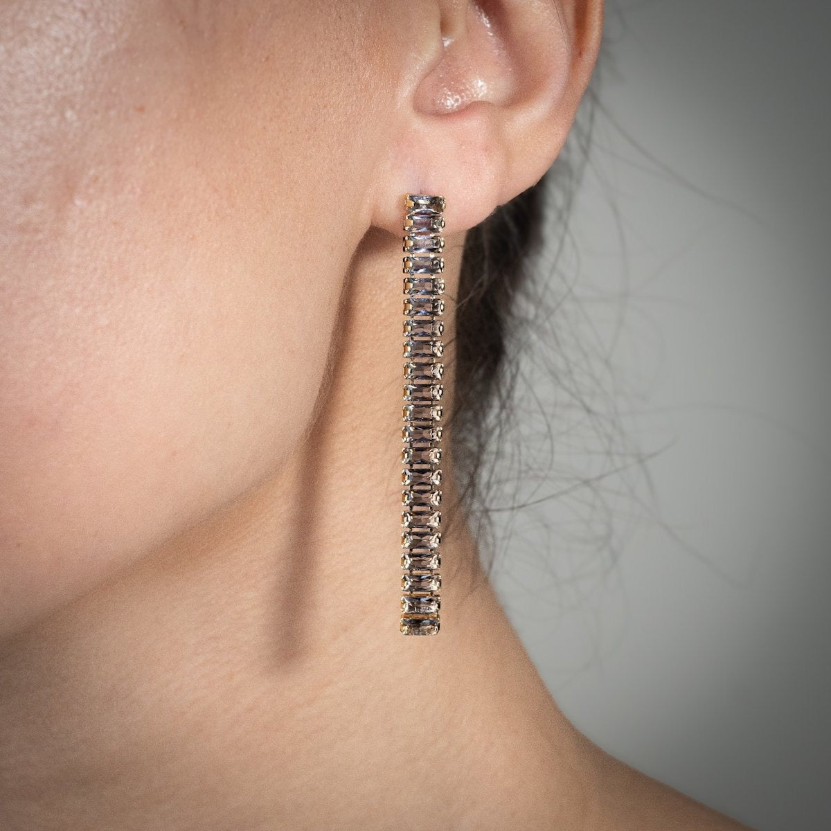 Crystal Beam Earrings