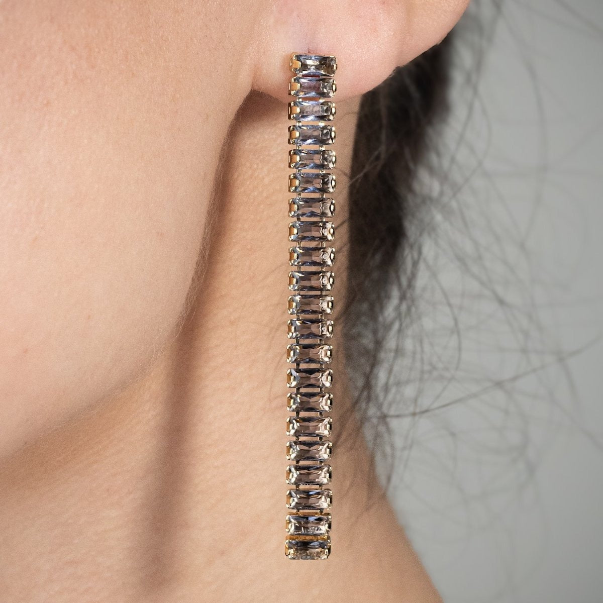 Crystal Beam Earrings