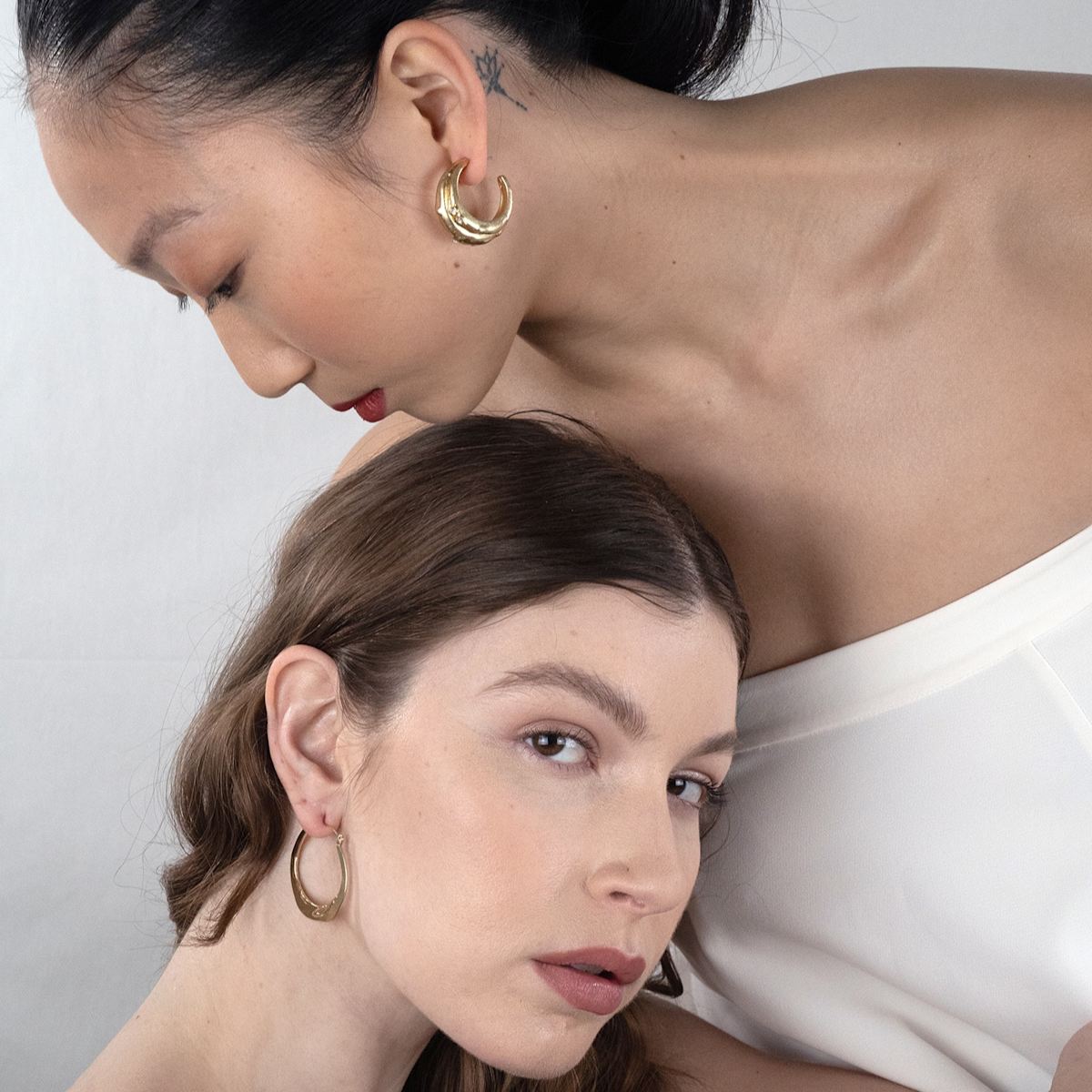 Modern Stacked Hoops Earring
