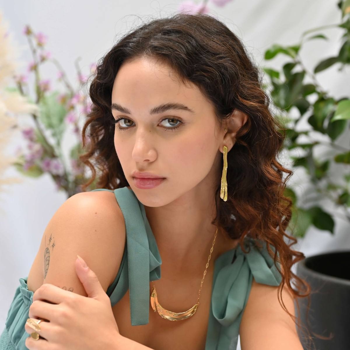Natural Asymmetry Linear Earrings