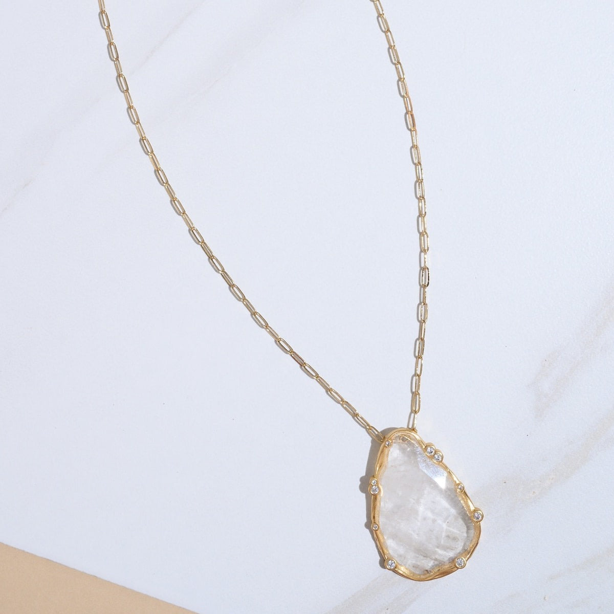 Organic Teardrop Statement Necklace