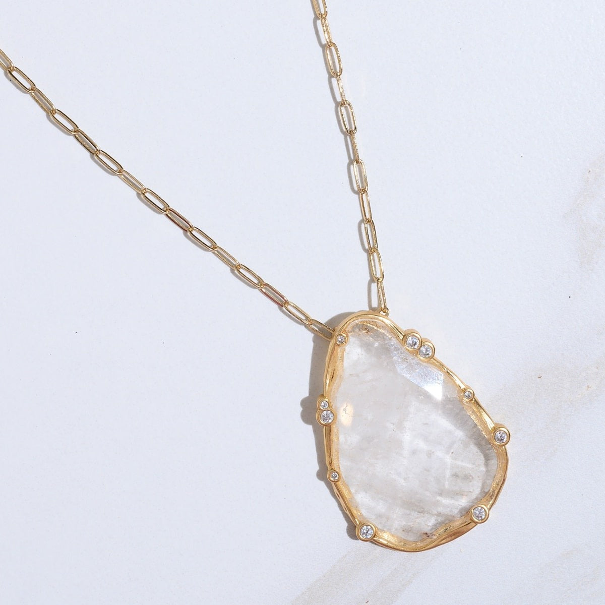 Organic Teardrop Statement Necklace