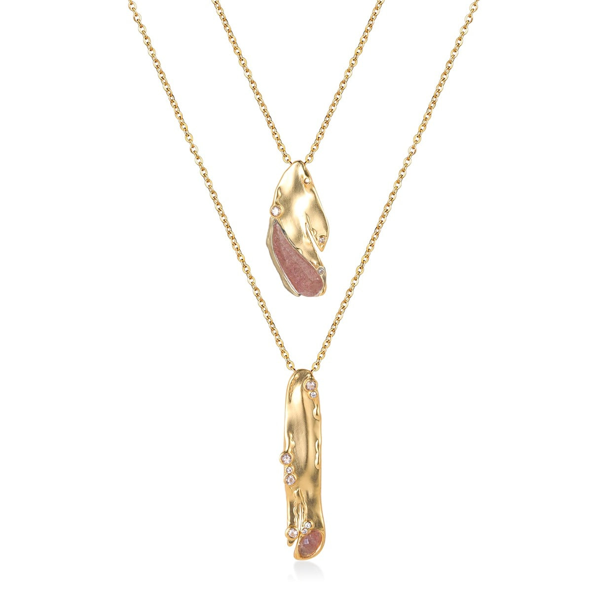 Organic Double Drop Necklace