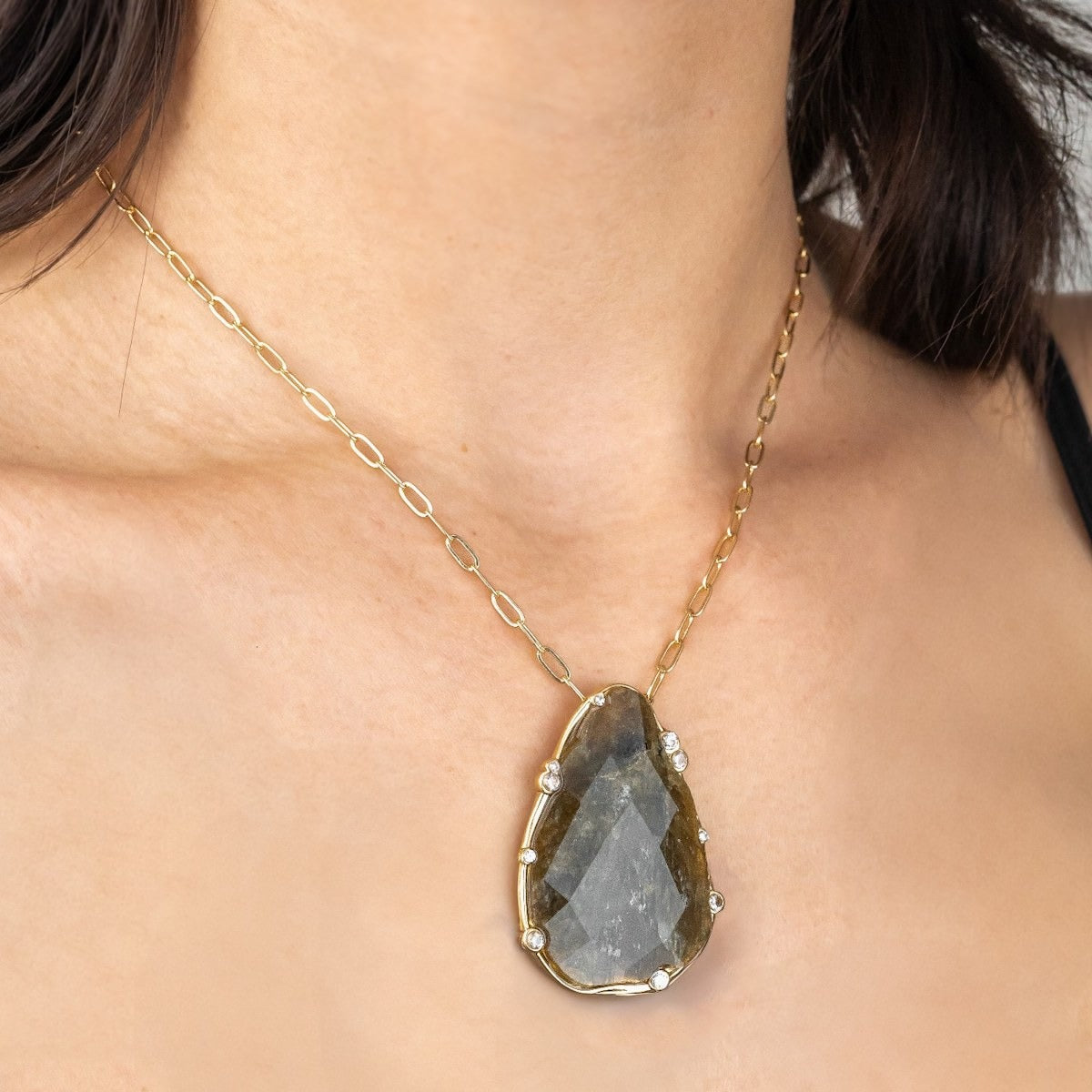 Organic Teardrop Statement Necklace