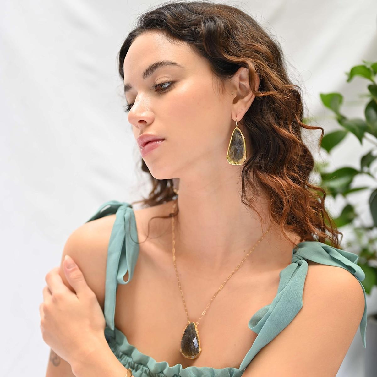 Organic Teardrop Statement Necklace