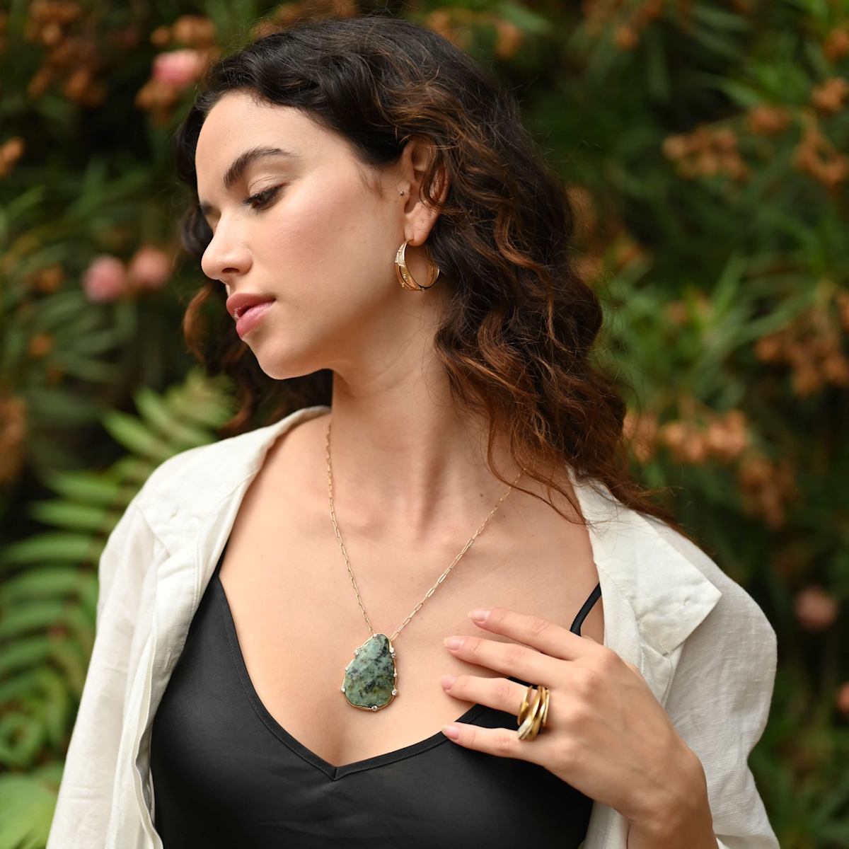 Organic Sparkle Stack Rings