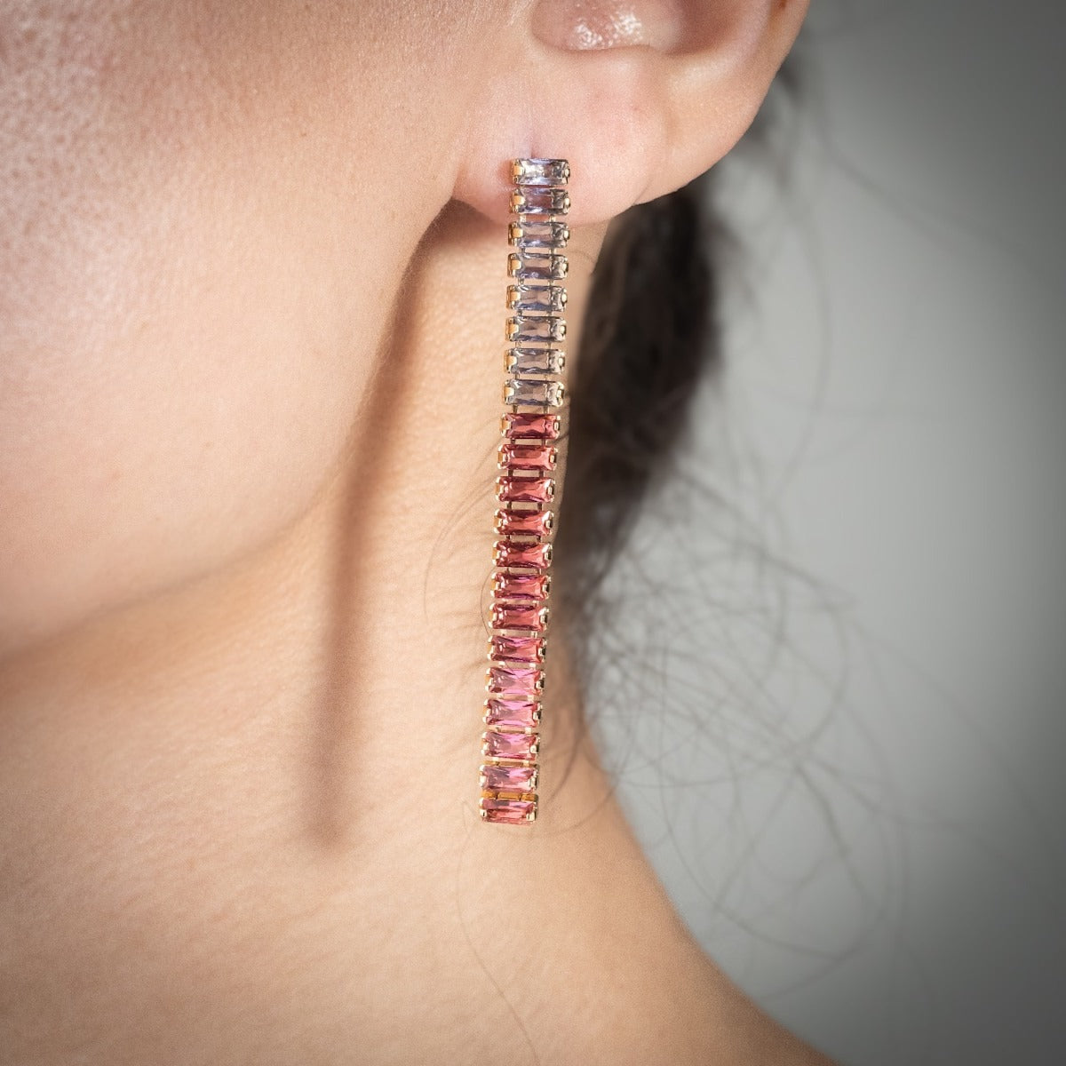 Crystal Beam Earrings
