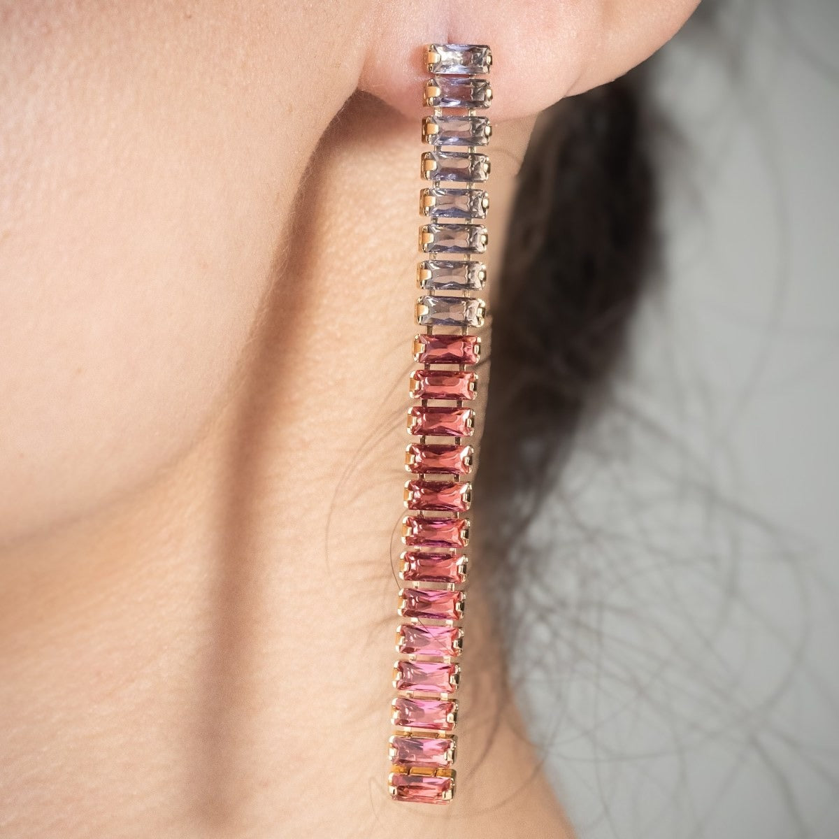 Crystal Beam Earrings