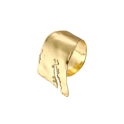 Wabi-Sabi Wanderer Statement Cuff Bracelet