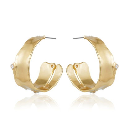 Nature's Elegance Statement Hoop Earrings