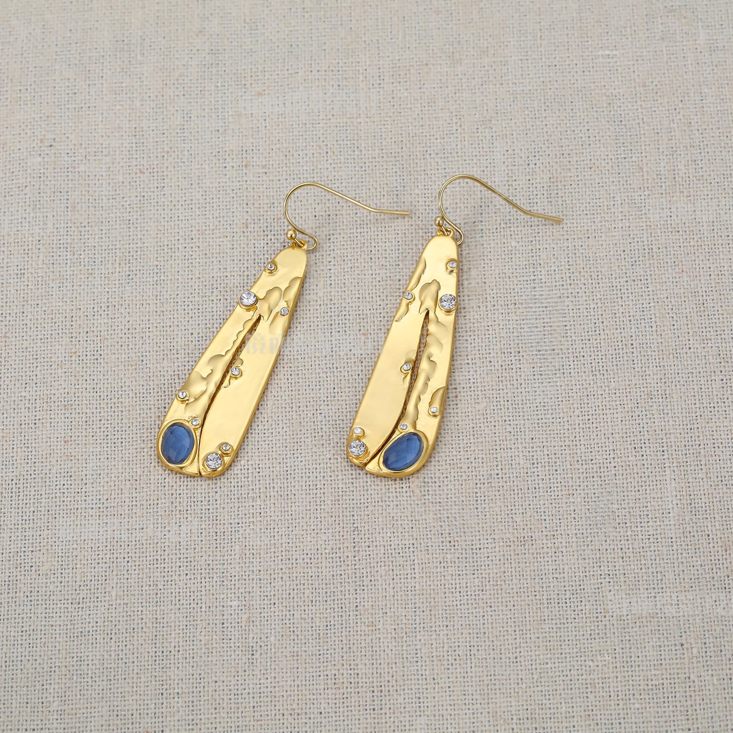 Organic Gemstone Petal Earrings