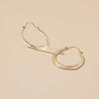Curved Hoop Embrace Earrings