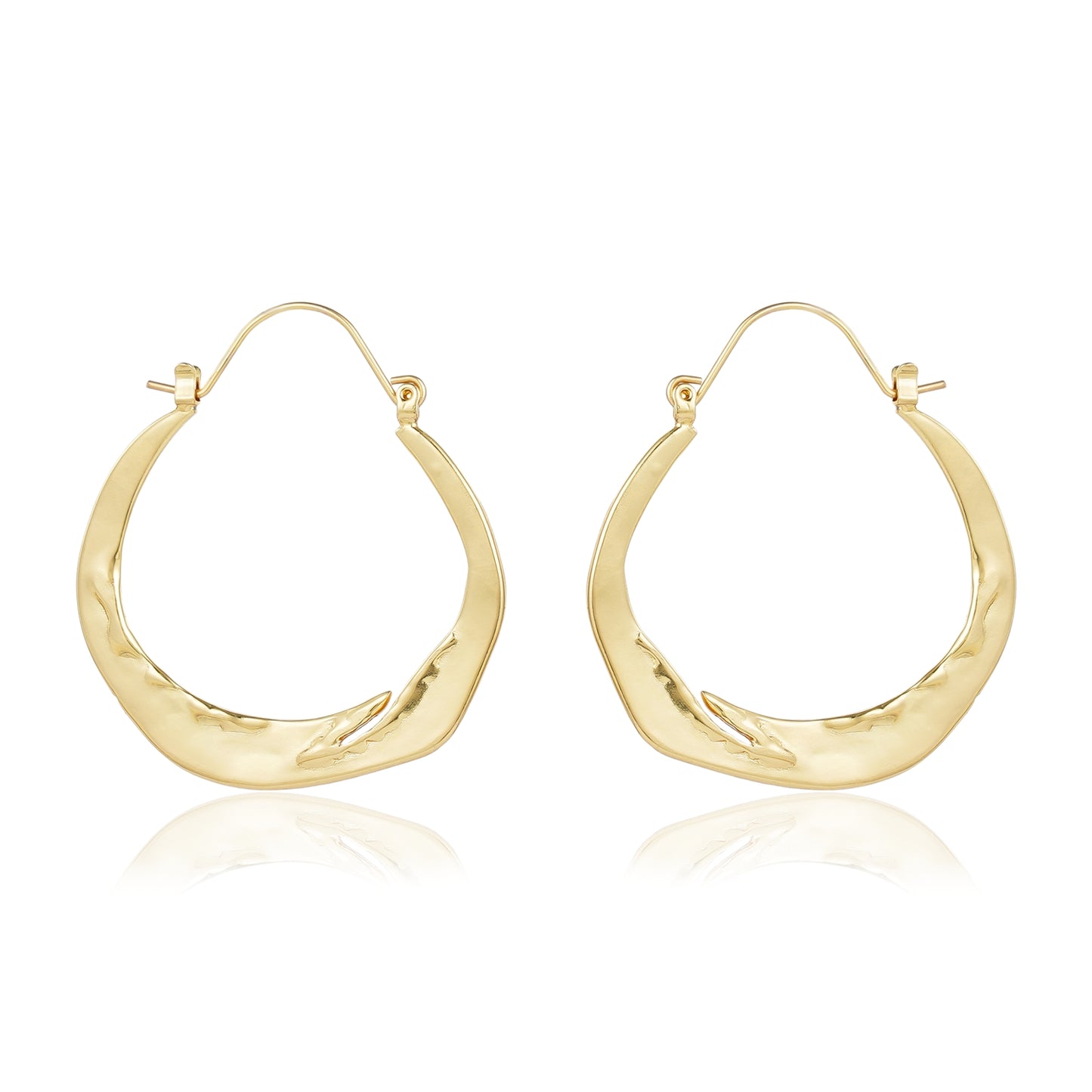 Curved Hoop Embrace Earrings