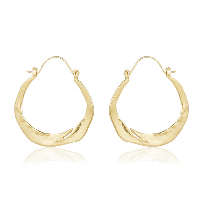 Curved Hoop Embrace Earrings