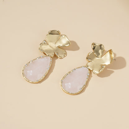 Golden Flora Drop Earrings