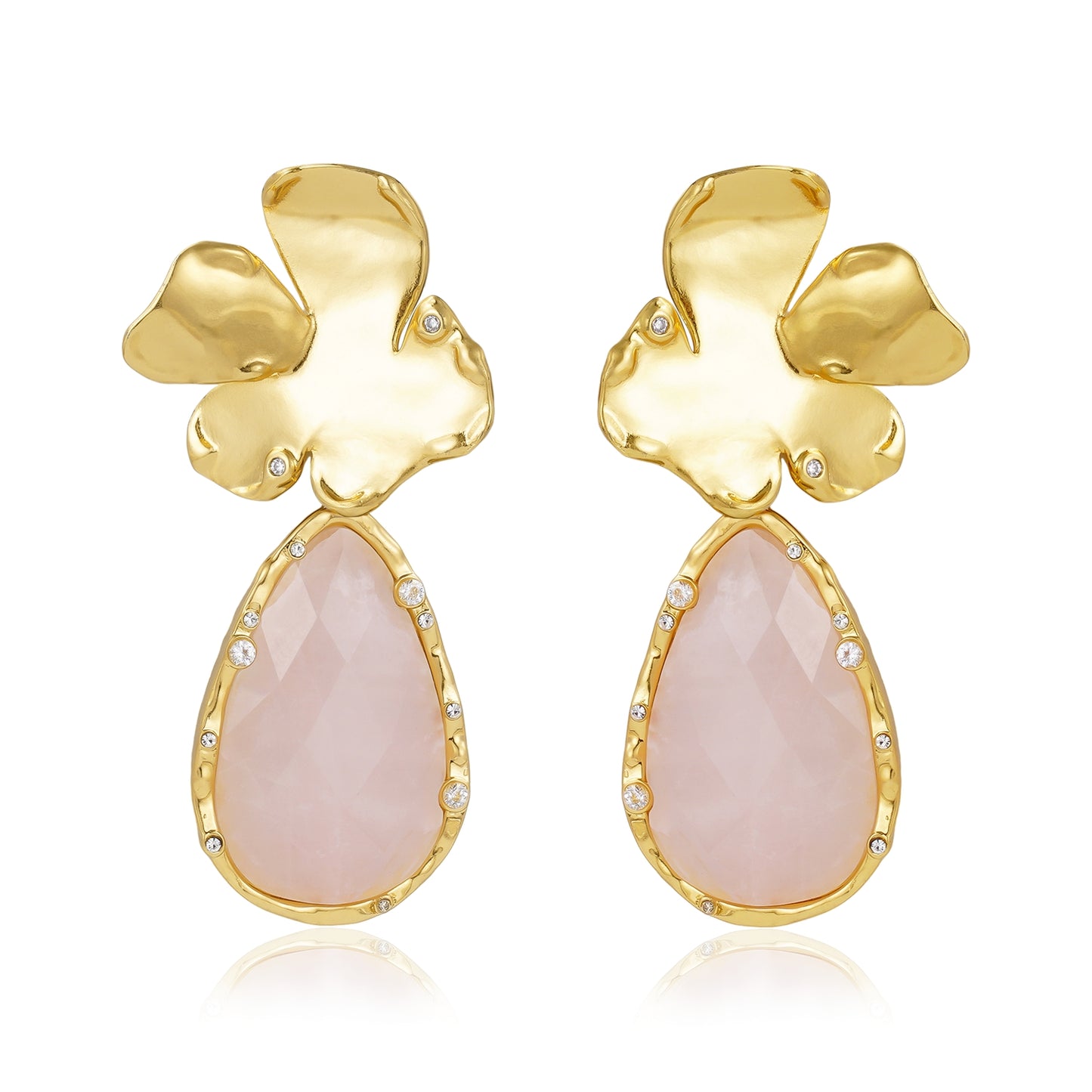 Golden Flora Drop Earrings