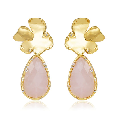 Golden Flora Drop Earrings