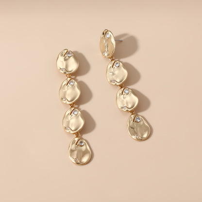 Golden Pebble Sparkle Earrings