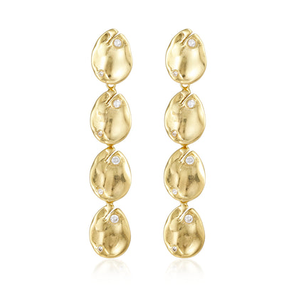 Golden Pebble Sparkle Earrings