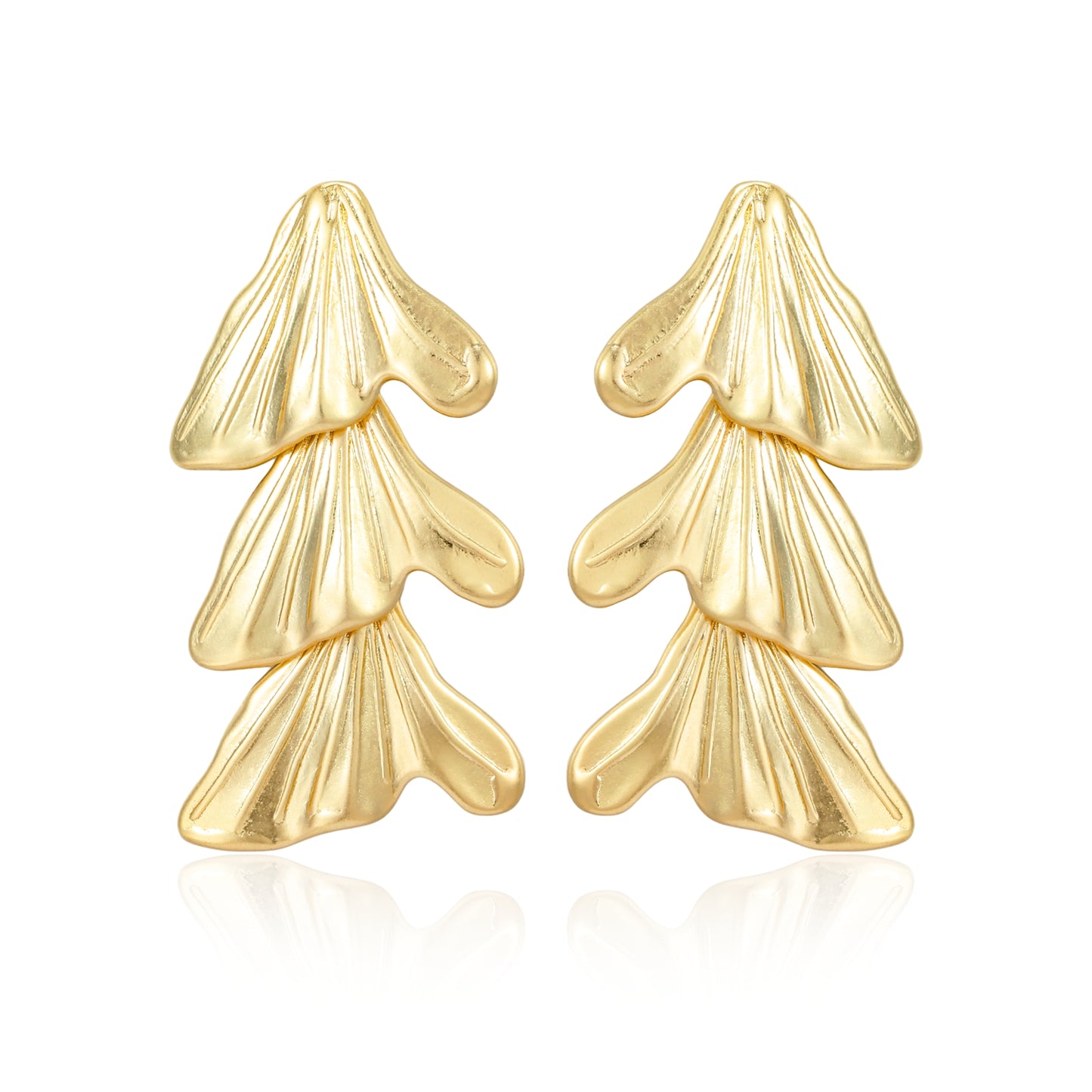 Layered Leaf Earrings