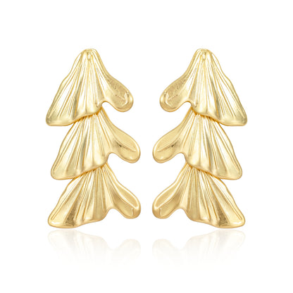 Layered Leaf Earrings
