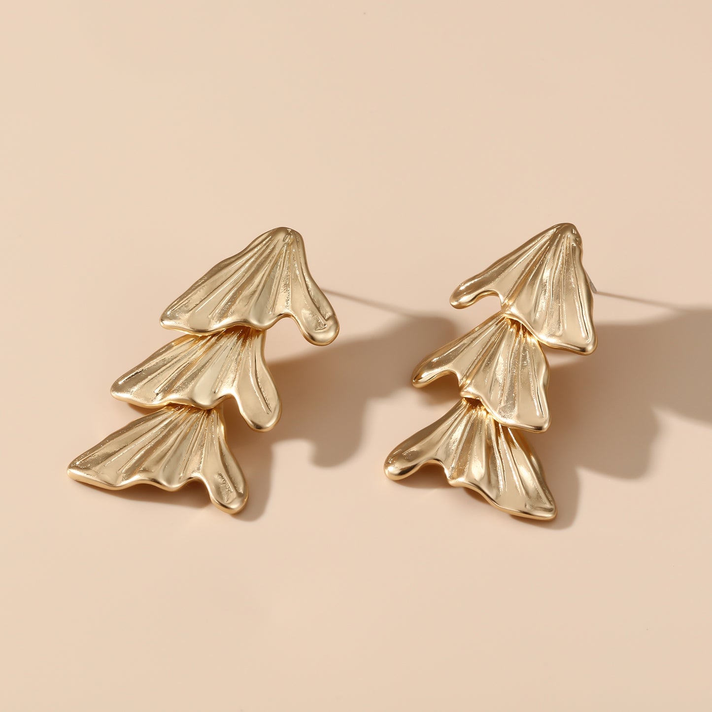 Layered Leaf Earrings