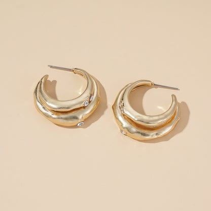 Modern Stacked Hoops Earring