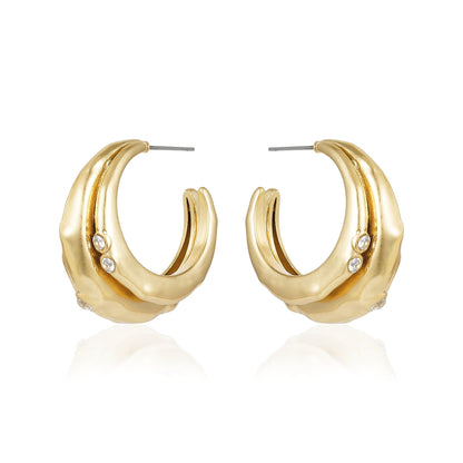 Modern Stacked Hoops Earring