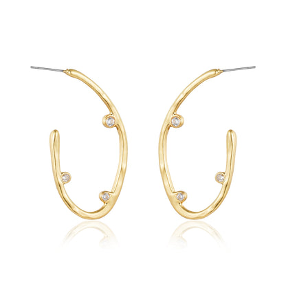 Sculpted Curve Hoops