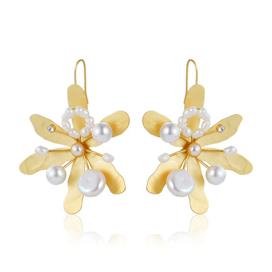 Blossom Pearl Drops Flower Earring