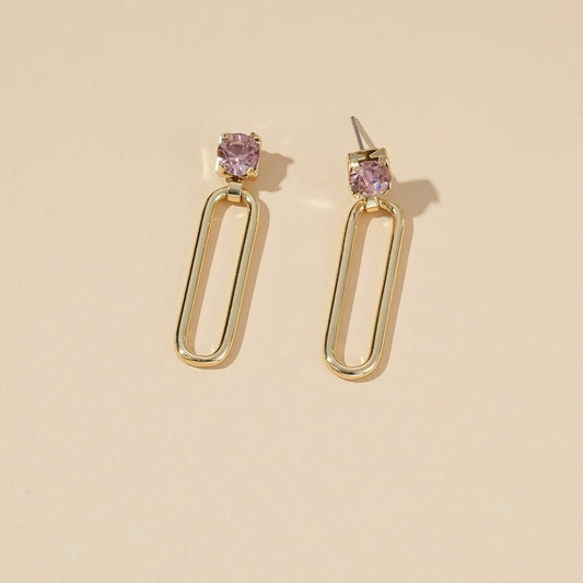 Geo-Crystal  Earrings